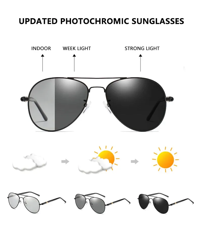 10367 1t-004 Gafas de sol fotocromáticas Polarizadas de aviación