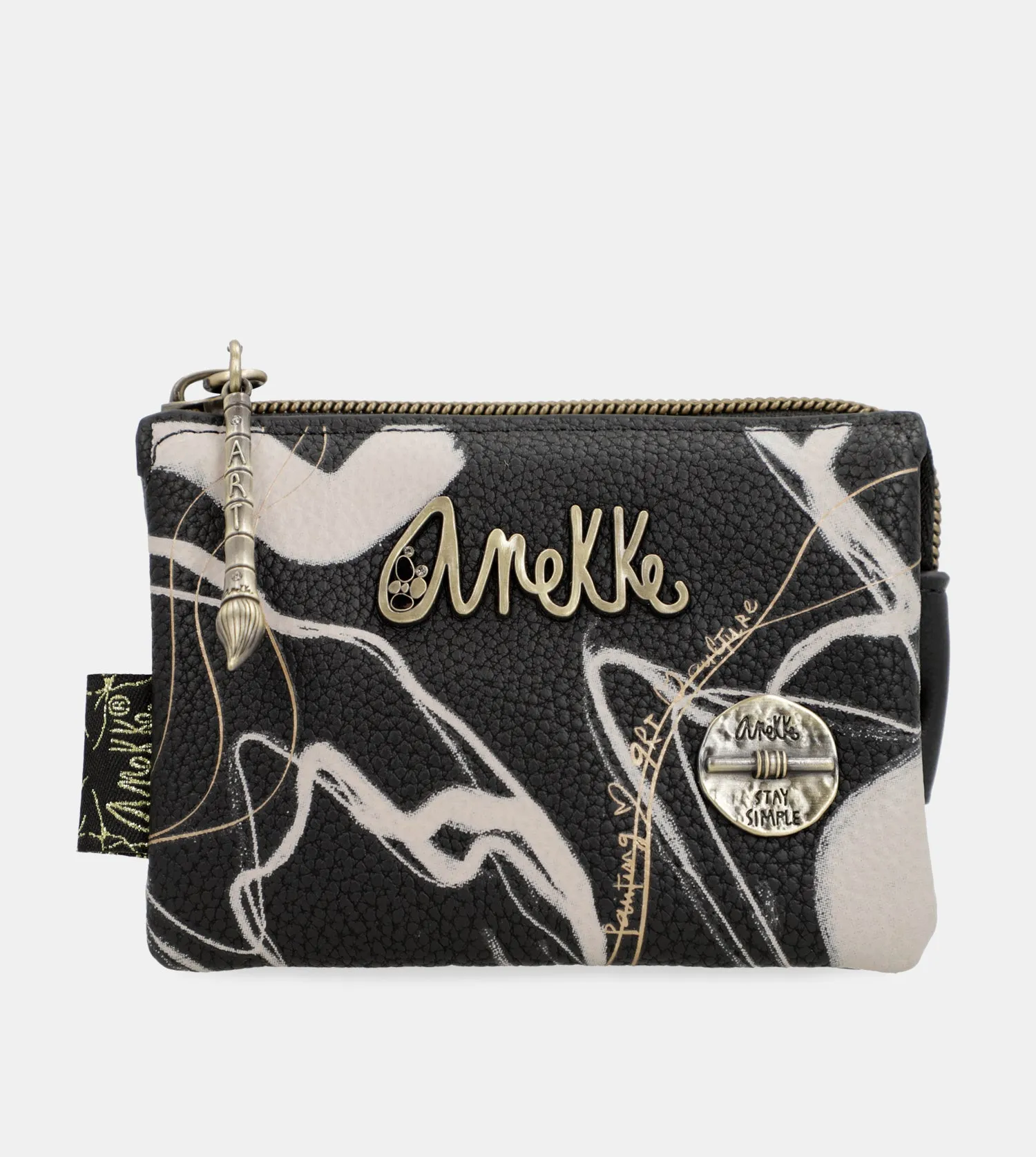 3 compartment purse black Nature Shodō
