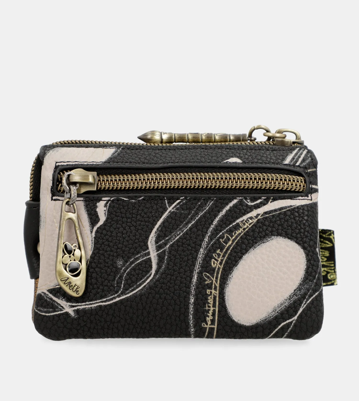 3 compartment purse black Nature Shodō