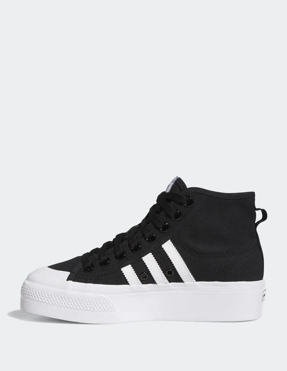 adidas Nizza Platform Mid Negras y Blancas Mujer