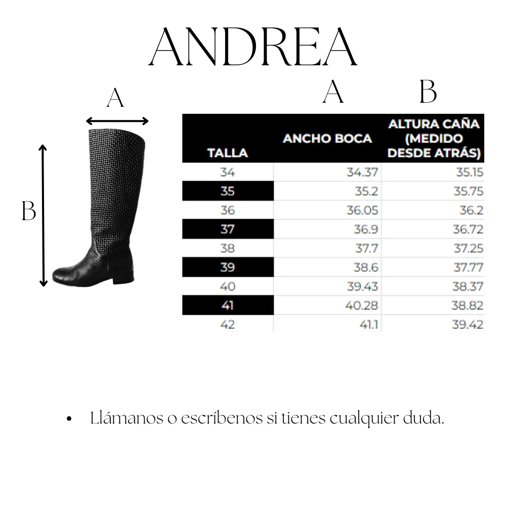 BOTA ANDREA PIEL MARRÓN TACÓN 3CM
