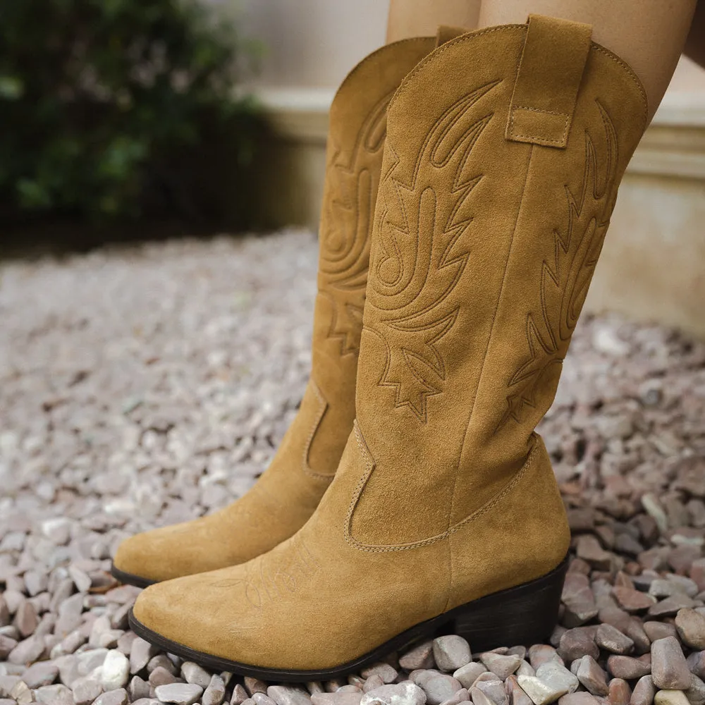 BOTA COWBOY LUIS ANTE WHISKY TACÓN 4CM