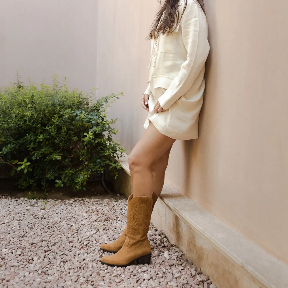 BOTA COWBOY LUIS ANTE WHISKY TACÓN 4CM