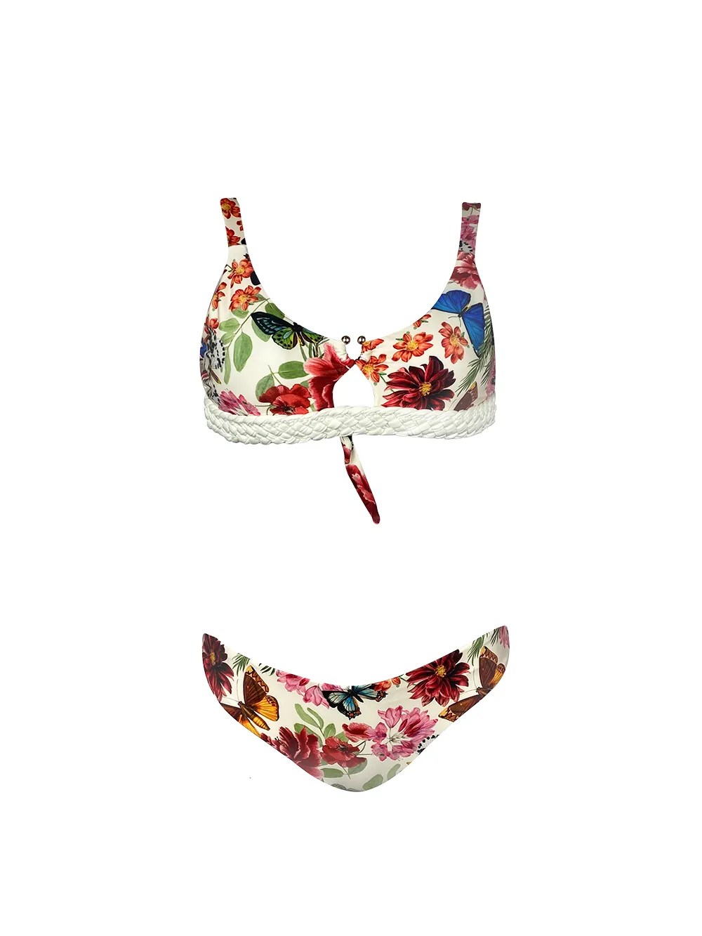 Butterfly Ivory Full Bikini Bottom