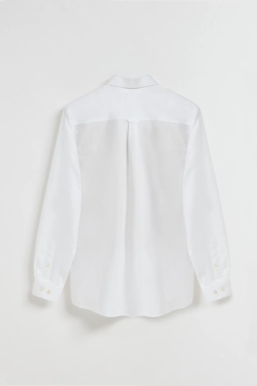 Camisa lisa oxford blanca con logo bordado Polo Club