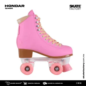 CHERRY PATINES CLÁSICOS QUADS DAMA ROSA