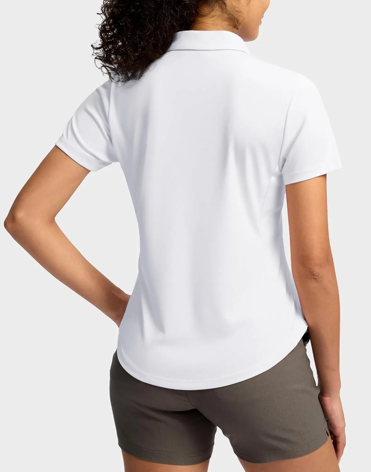 G Gradual Womens Golf Shirt Metal Zip Up Polo Short Sleeve Tennis Work Athletic Collared Top Quick Dry Lightweight