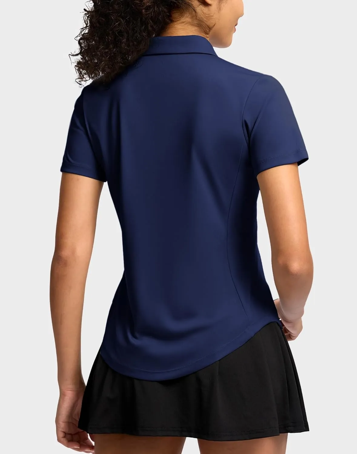 G Gradual Womens Golf Shirt Metal Zip Up Polo Short Sleeve Tennis Work Athletic Collared Top Quick Dry Lightweight