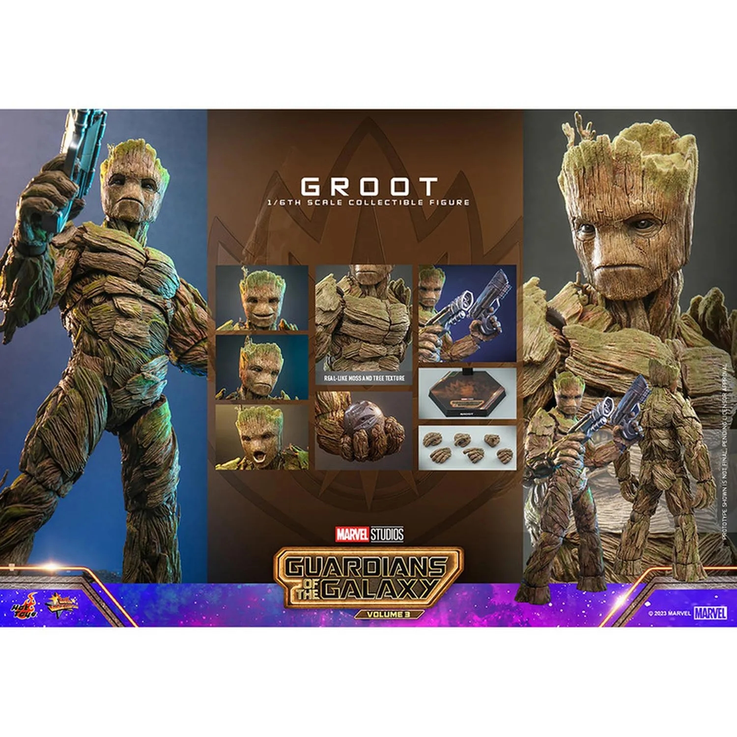 Hot Toys Figura Articulada Groot Escala 1:6 Guardianes De La Galaxia