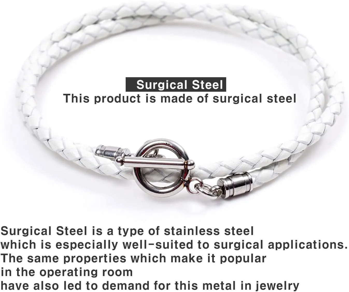 JBANS Handmade Genuine Leather Wrap Bracelet for Mens - Stainless Steel Hook Mens Leather Bracelets, Men's Jewelry, M/L 2 Size - FITS 6.5"- 7.3" Wrist Size