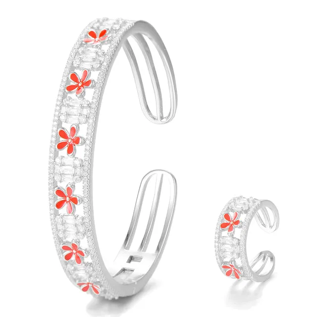 Korea Trendy Bangle Ring Set Jewelry Set For Women