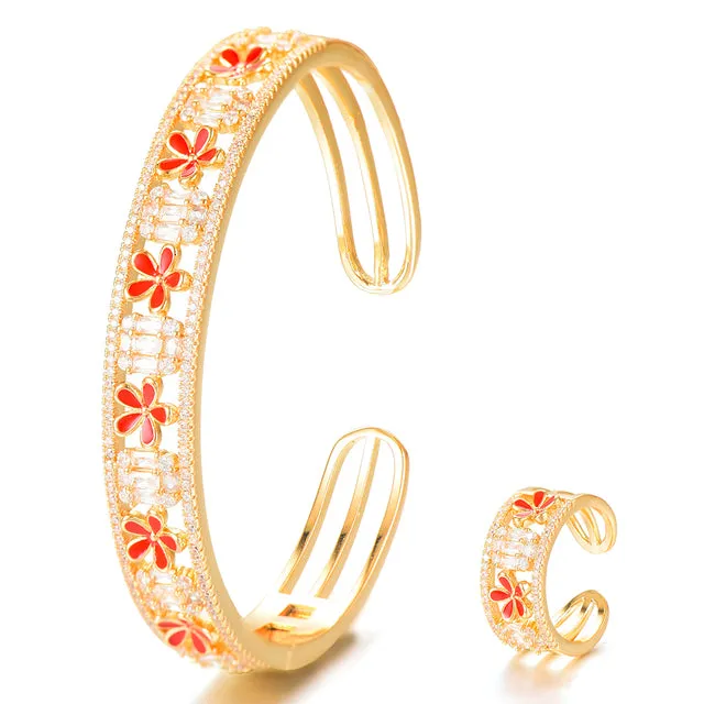 Korea Trendy Bangle Ring Set Jewelry Set For Women