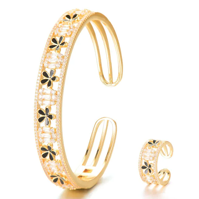 Korea Trendy Bangle Ring Set Jewelry Set For Women