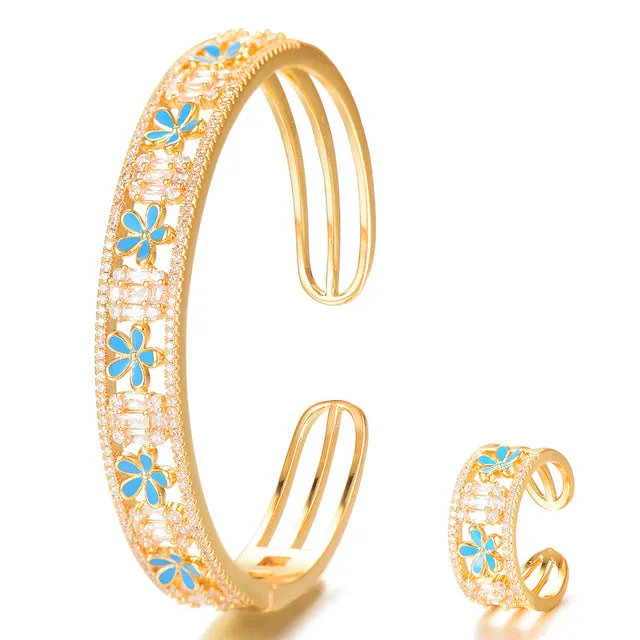 Korea Trendy Bangle Ring Set Jewelry Set For Women