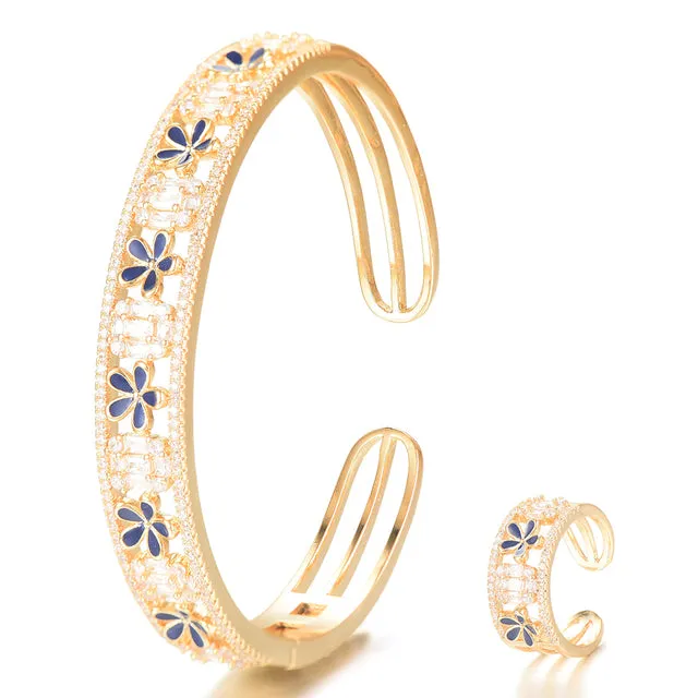 Korea Trendy Bangle Ring Set Jewelry Set For Women
