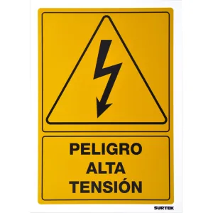 Letrero "Peligro Alta Tensión" Surtek