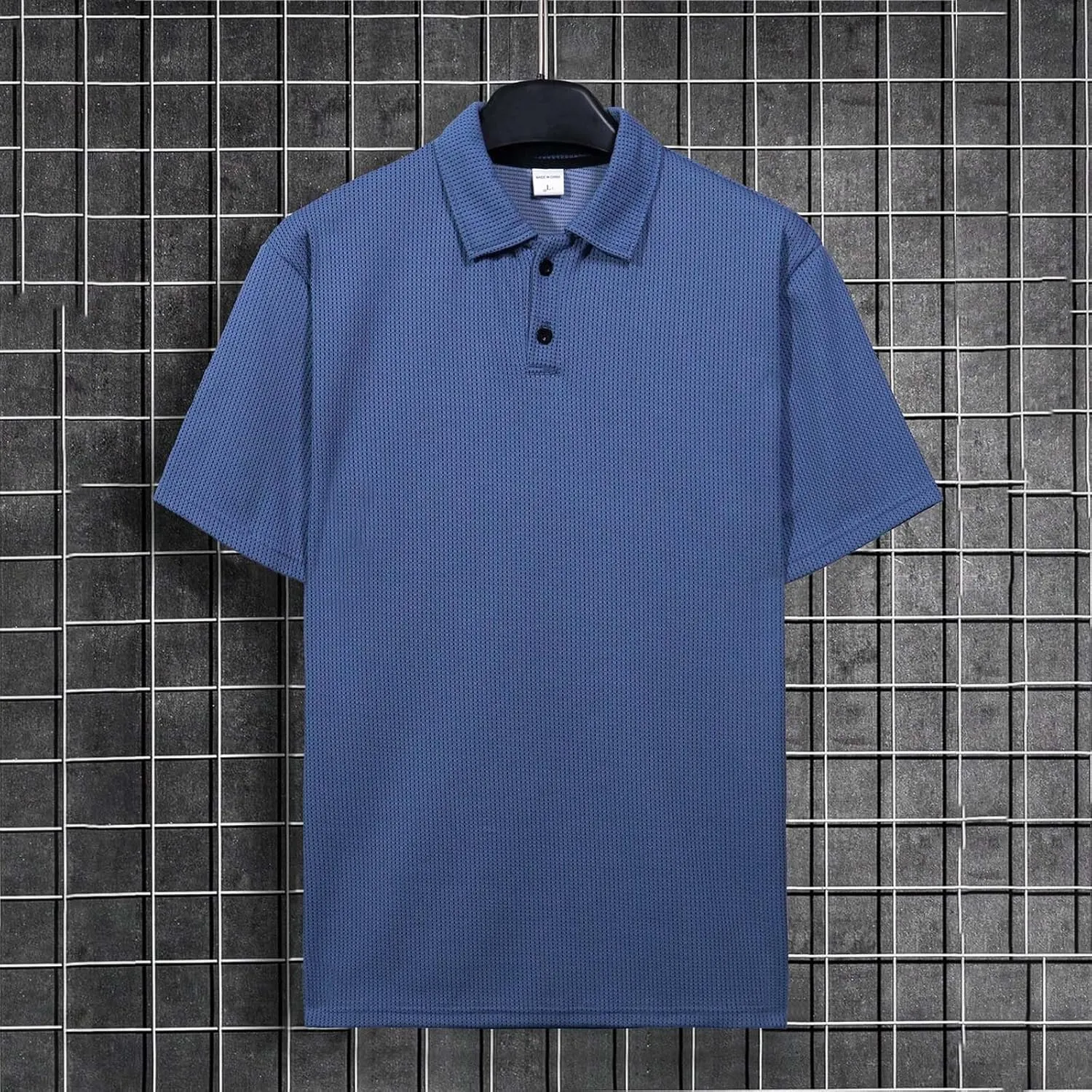 Mens Knitted Polo Shirts 2025 Summer Casual Textured Golf Polos Shirt V Neck Short Sleeve Performance Collared Shirts