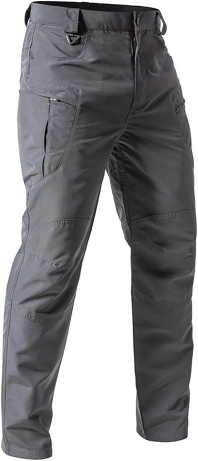 Mens Tactical Pants Flexcamo Water Resistant Quick Dry Carpenter Pants Multi-Pockets Slim Fit Construction Trousers