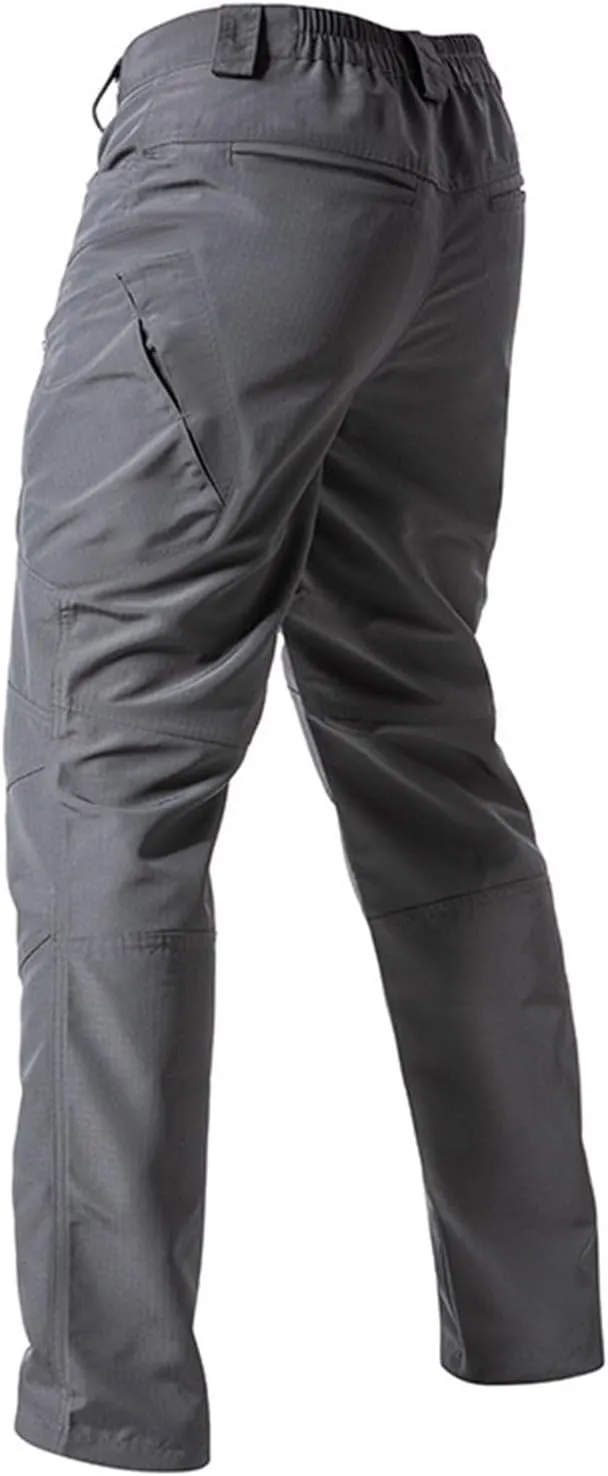Mens Tactical Pants Flexcamo Water Resistant Quick Dry Carpenter Pants Multi-Pockets Slim Fit Construction Trousers
