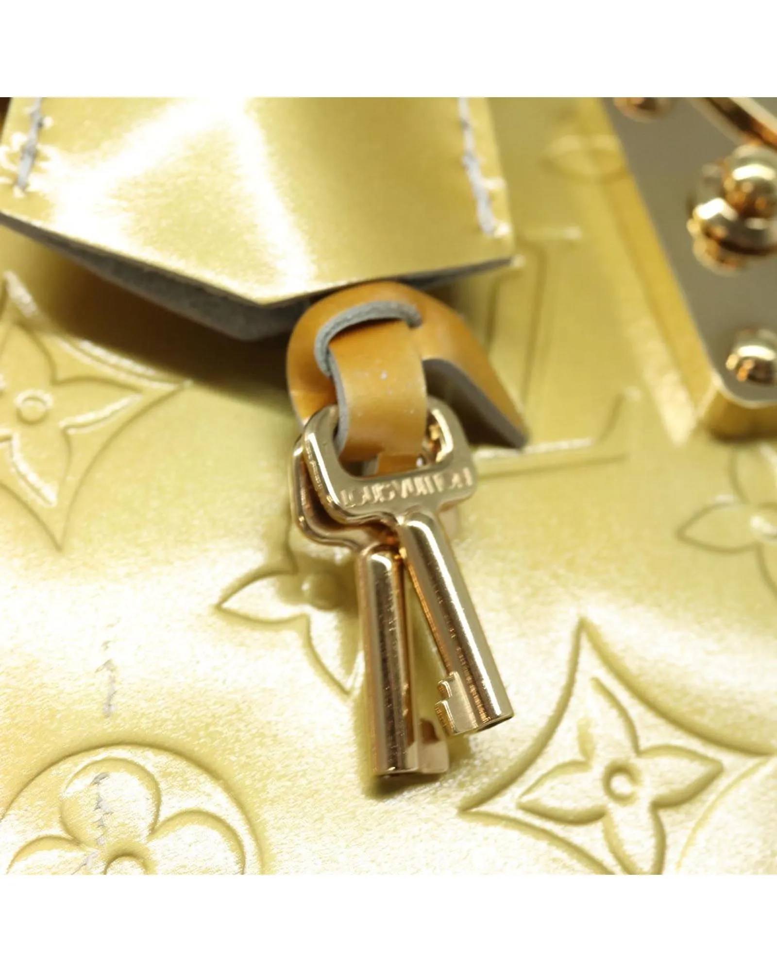 Monogram Vernis Patent Leather Hand Bag with Key and Clochette