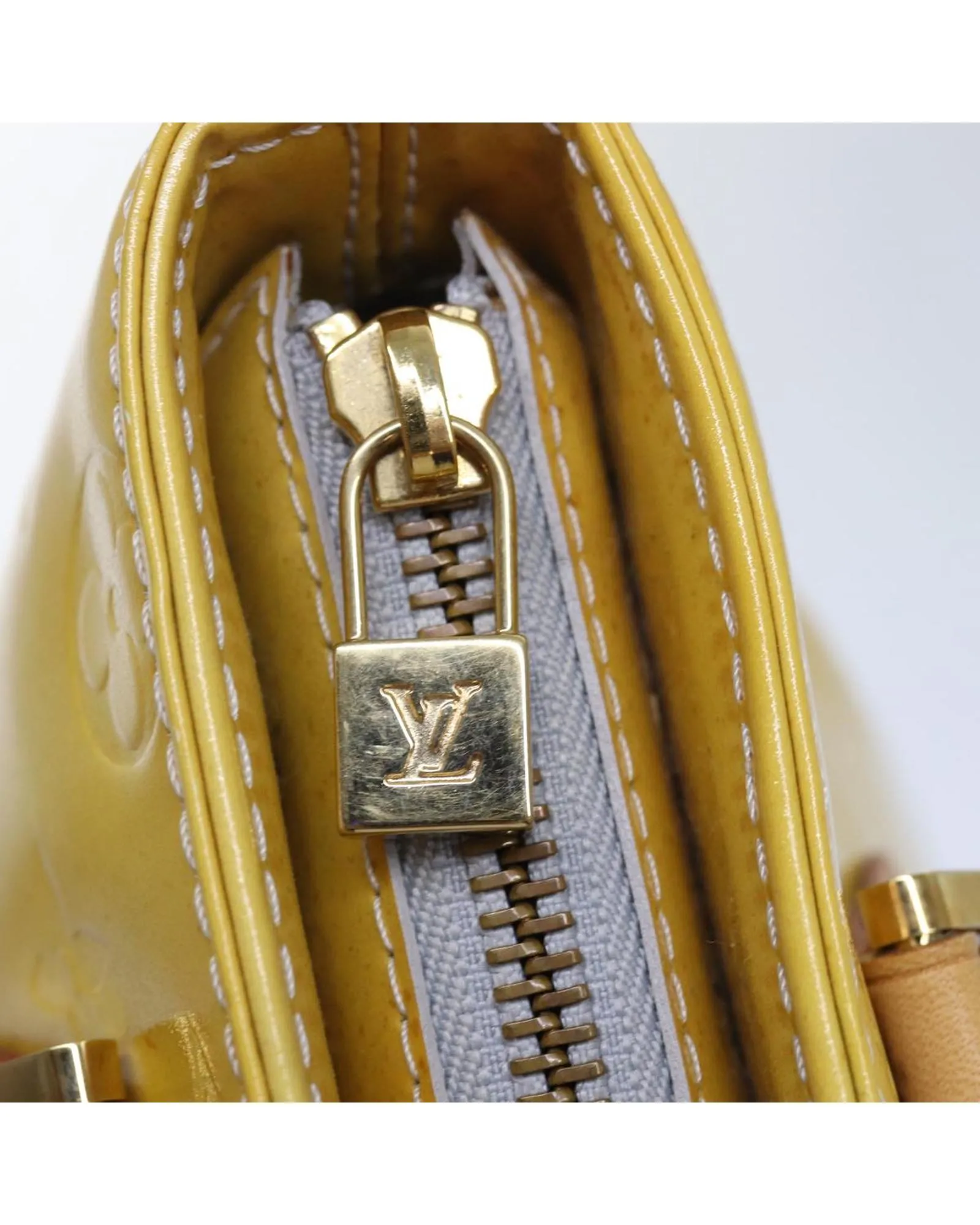 Monogram Vernis Patent Leather Hand Bag with Shoulder Drop