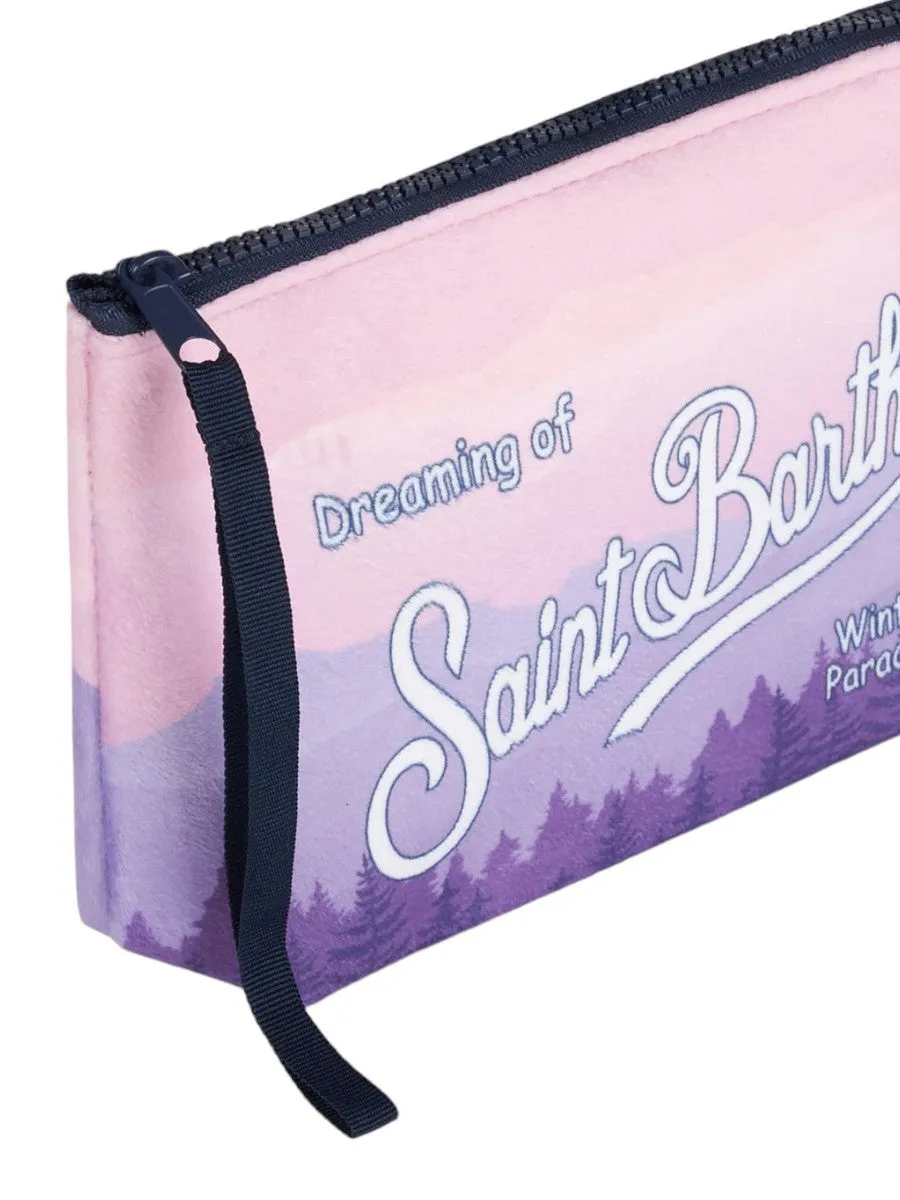 Pochette Aline in lana stampa gradiente montagne