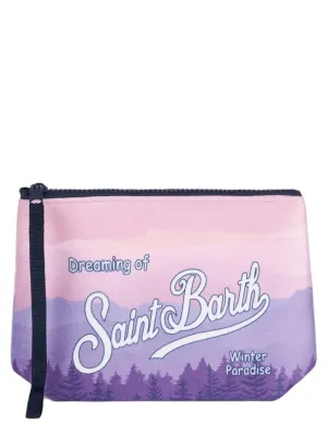 Pochette Aline in lana stampa gradiente montagne