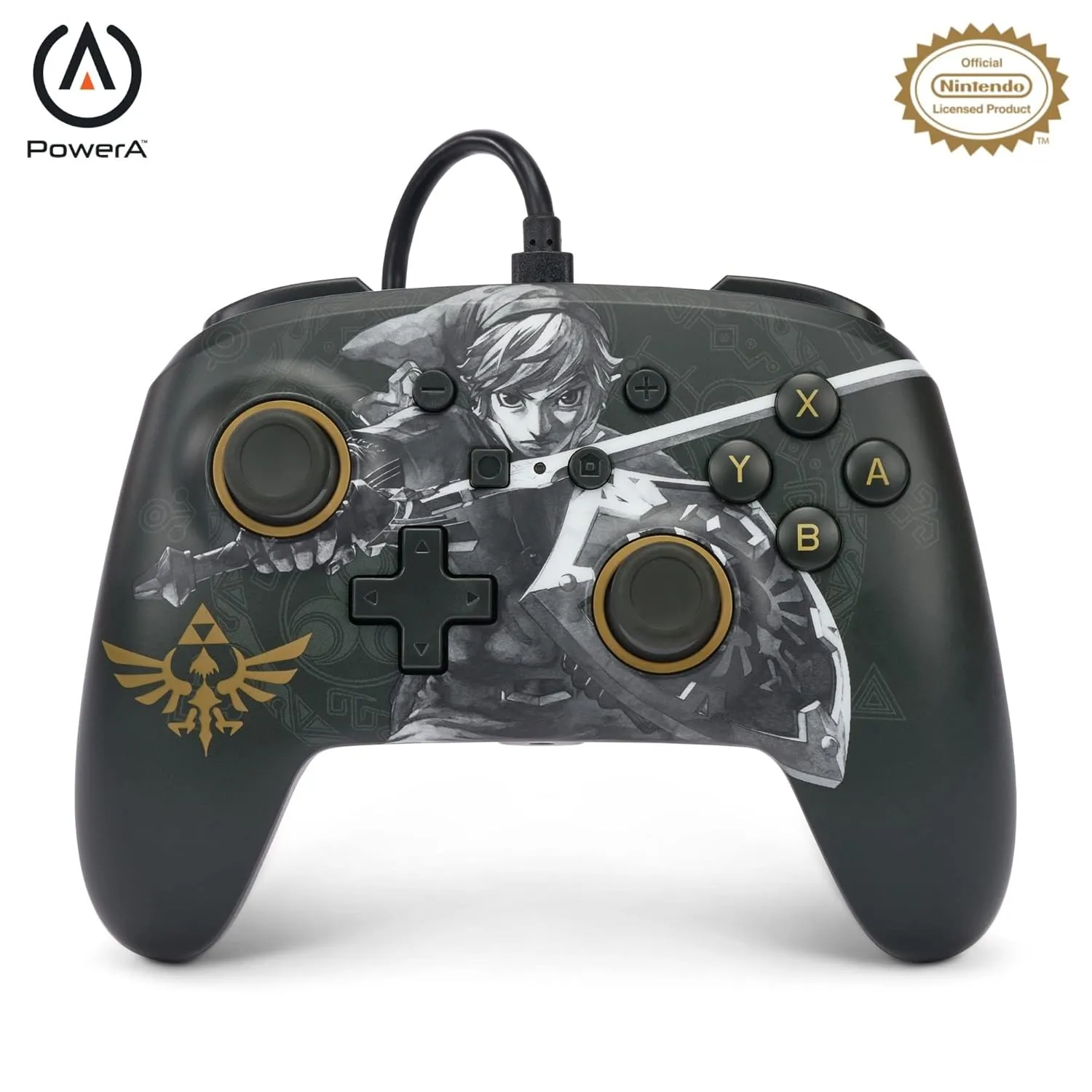 PowerA Enhanced Wired Controller for Nintendo Switch - Battle-Ready Link, Gamepad, Game Controller, Officially Licensed by Nintendo, 2-Year Warranty