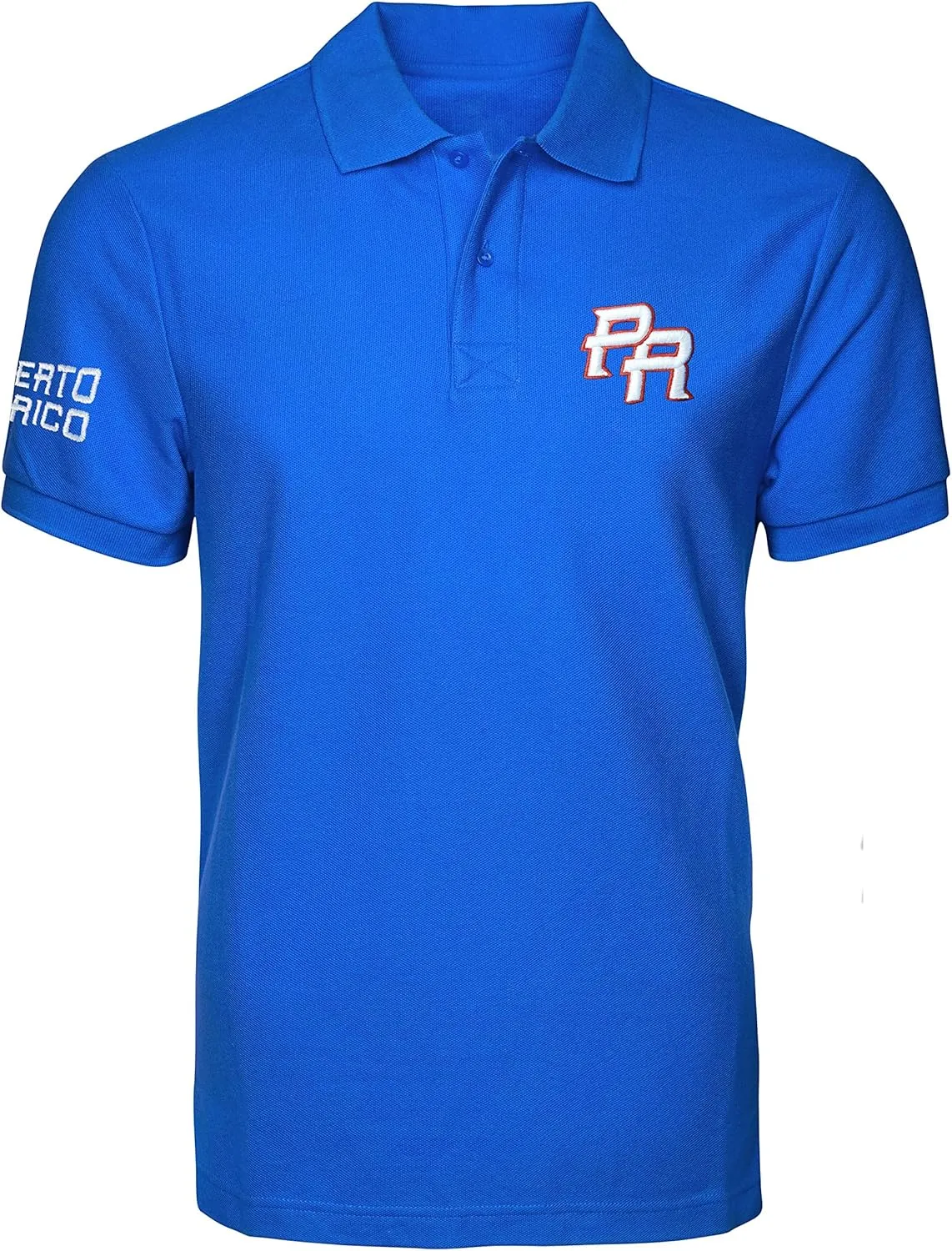 Puerto Rico PR Logo Embroidered Polo Shirt and PR Keychain