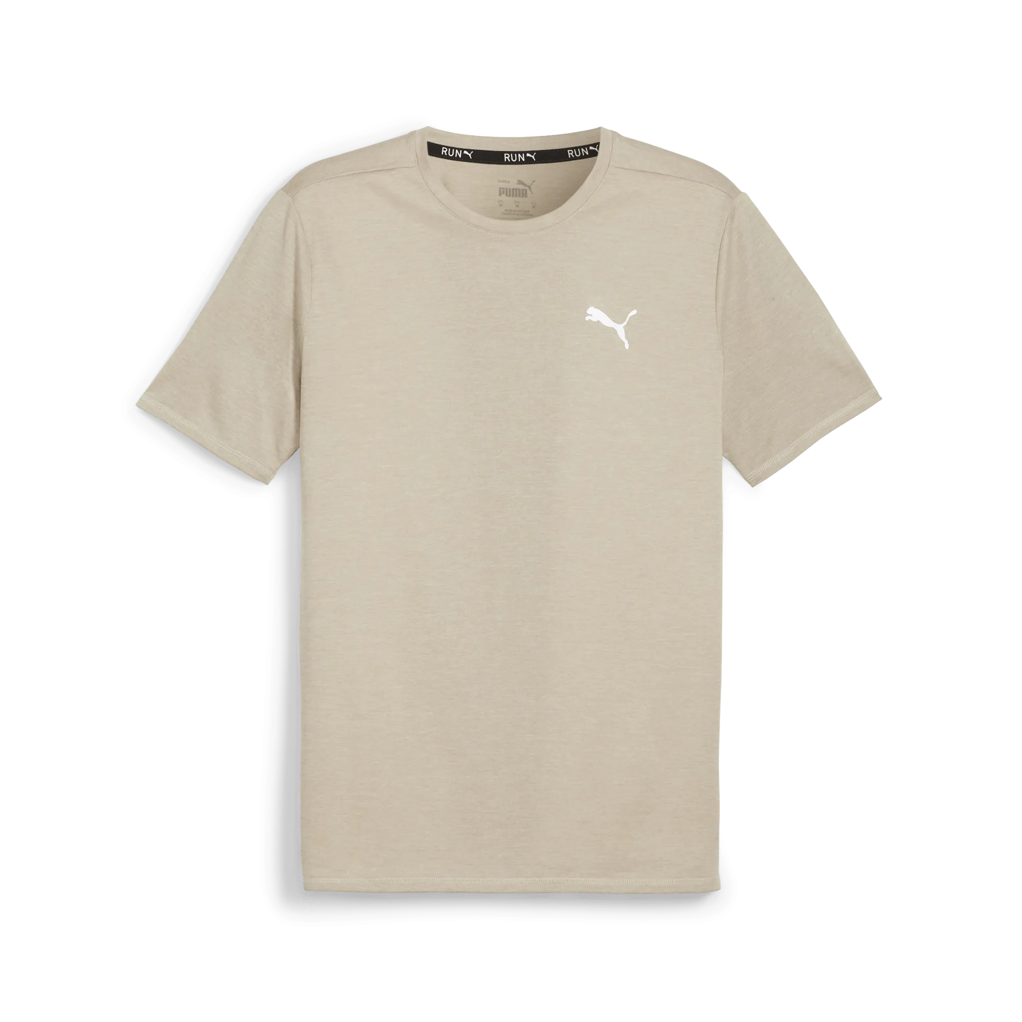 RUN FAVORITE HEATHER SS TEE M Putty Heat