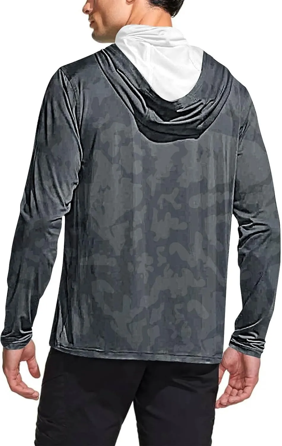 Sun Protection Shirts for Men with Mask UPF 50  Fishing Blouses Lightweight Long Sleeve UV Rash Guard Cooling Hoodies