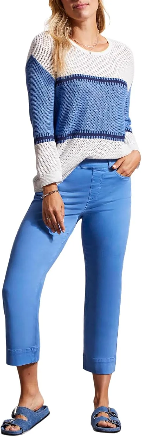 Tribal Women's 5 Pkt Pull on Kick Flare Capri