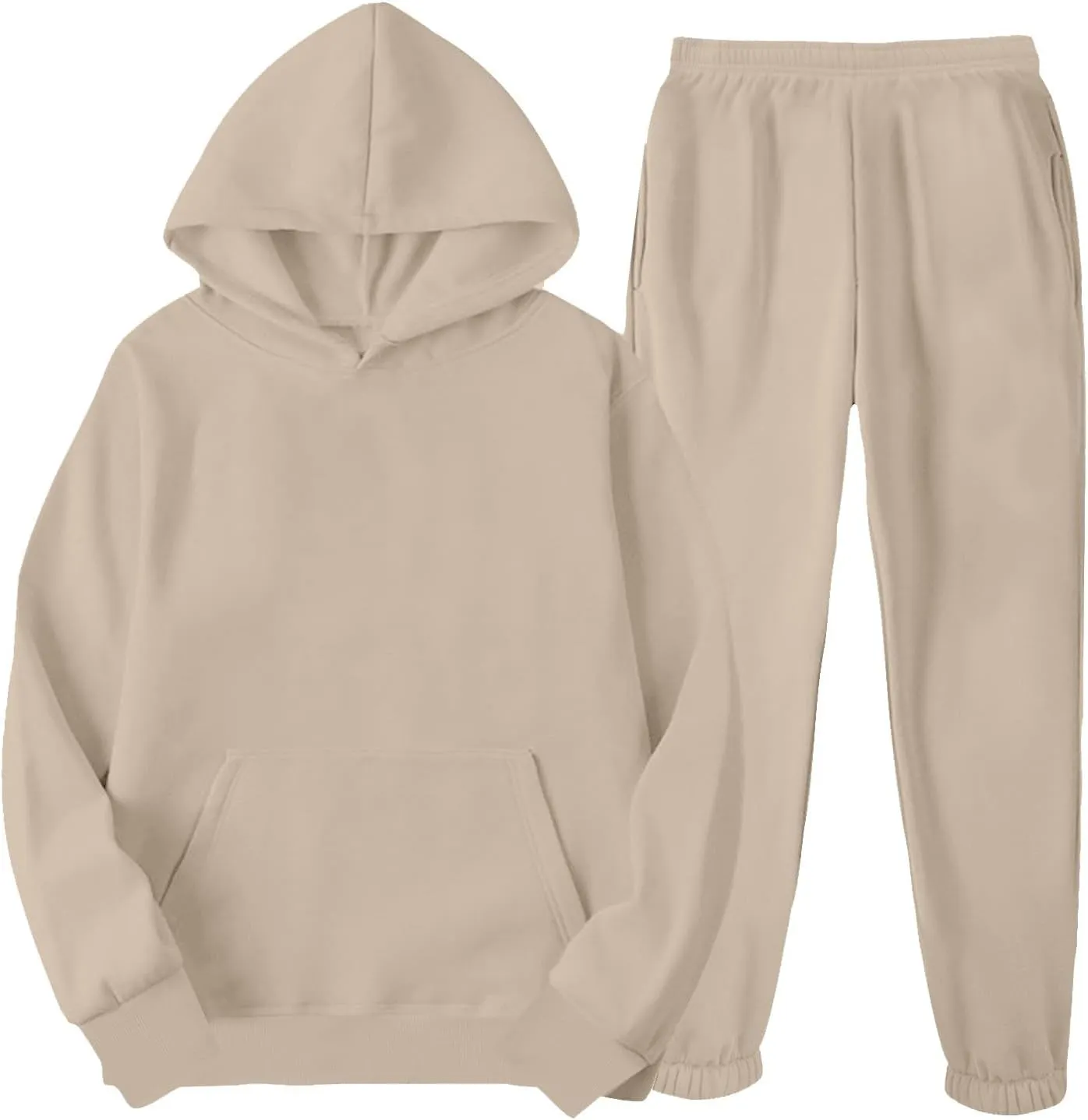 Women 2PCS Outfits Sports Tracksuits Long Sleeve Pullover Hoodies Sweatshirt and Sweatpants Fall Winter Suit