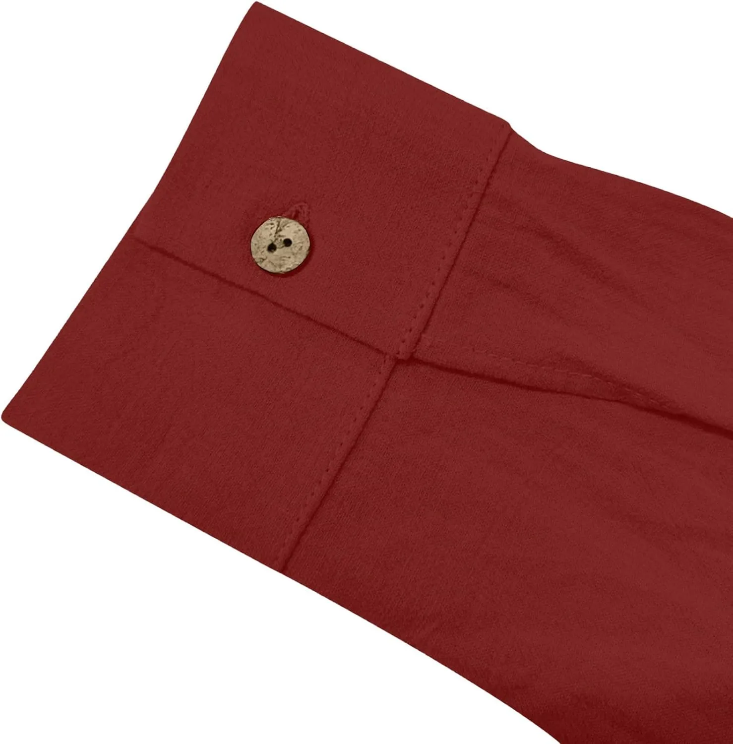 Womens Cotton Linen Button Down Shirt Long Sleeve V Neck Lapel Blouses 2025 Solid Color Elegant Pleated Tunic Tops