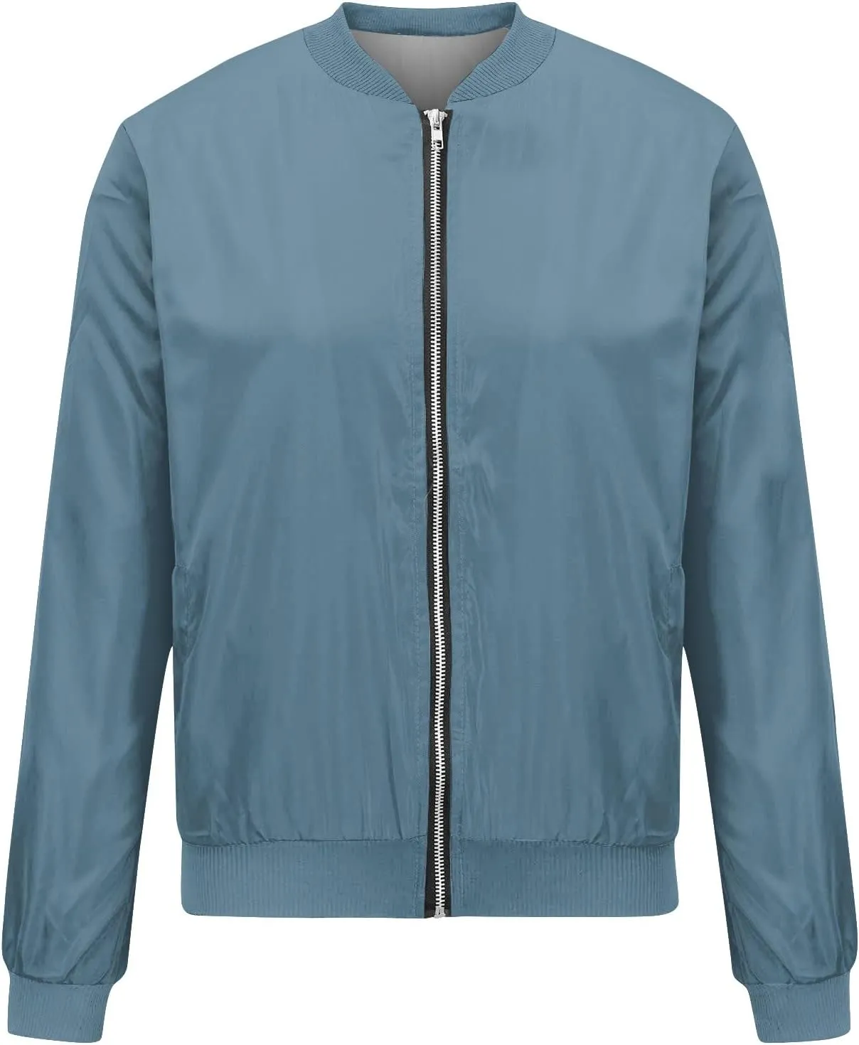 Womens Fashion Fall Bomber Jacket Casual Lightweight Coat Dressy Floral Printed Zip Up Outwear Gifts for Women